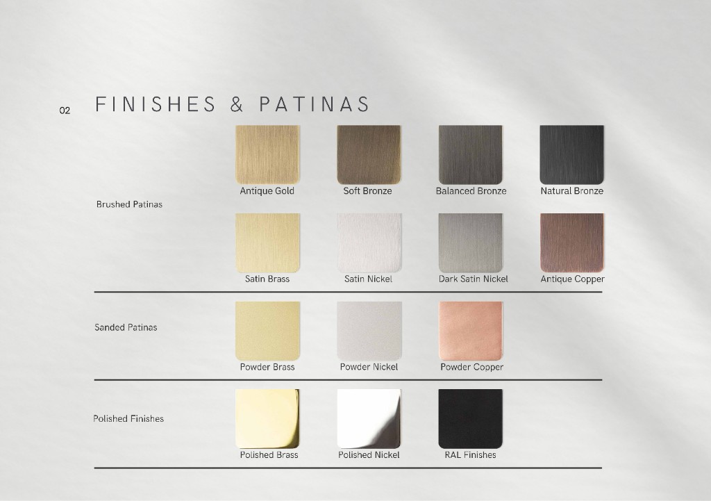 Finishes and patinas brochure cover